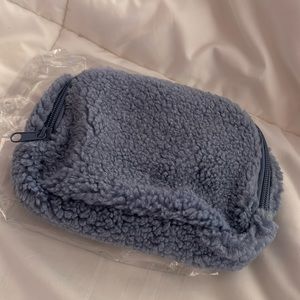 Ulta Beauty Sherpa Fuzzy Crossbody Belt Bum Bag Baby Blue Brand New